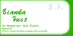 bianka hust business card